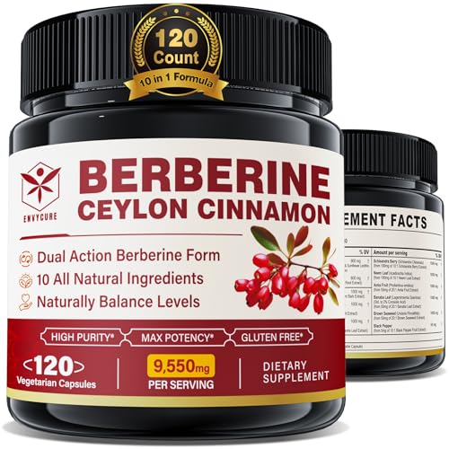 Berberine Supplement Organic 1500mg with Ceylon Cinnamon Bitter Melon & Banana Leaf envycure buy supplements canada