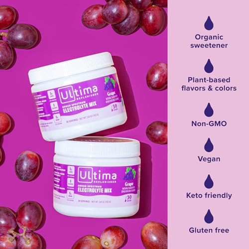 Ultima Replenisher Daily Electrolyte Drink Mix – Grape, 30 Servings – Hydration Powder Ultima Replenisher buy supplements canada