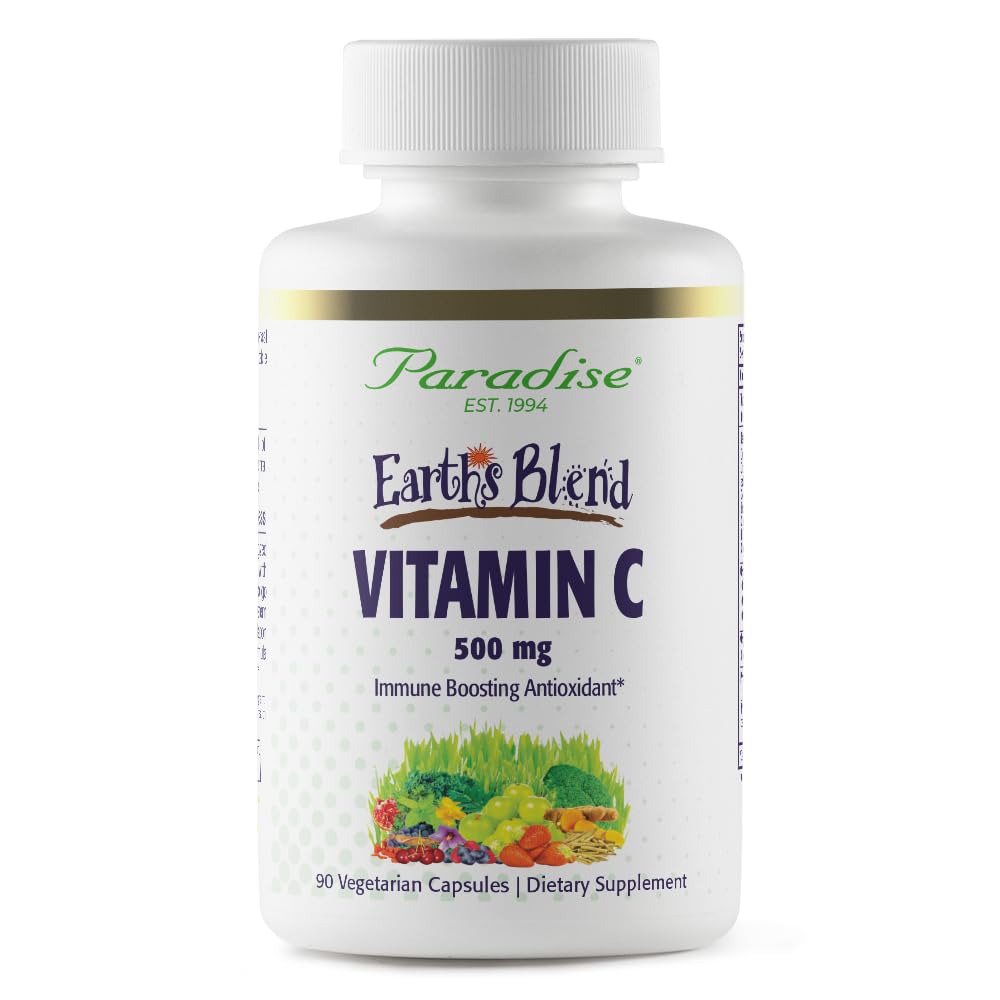 Paradise Herbs Earth's Blend Vitamin C with Nature's C and Adaptogens, Superfoods Base of Probiotics & Organic Alkalizing Greens, 90 Vegetarian Capsules Paradise Herbs buy supplements canada