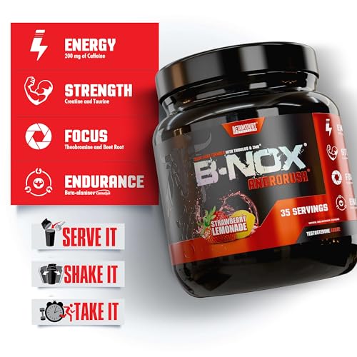 Betancourt Nutrition B-Nox Androrush Pre Workout with Creatine Blend | BCAAs & Beta Betancourt Nutrition buy supplements canada