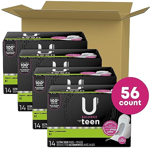 U by Kotex Balance Sized for Teens Ultra Thin Pads with Wings, Heavy Absorbency, 56 Count U by Kotex buy supplements canada