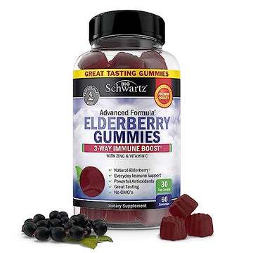 Elderberry Gummies with Zinc and Vitamin C for Adults & Kids - Natural Immune Support BioSchwartz buy supplements canada