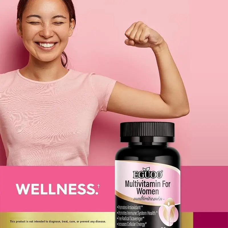 EGUOO Women’s Multivitamin 90 Capsules - Vitamin C, E, Biotin & Folic Acid for Energy, Immune Support, Brain, Heart, Eye & Bone Health EGUOO buy supplements canada