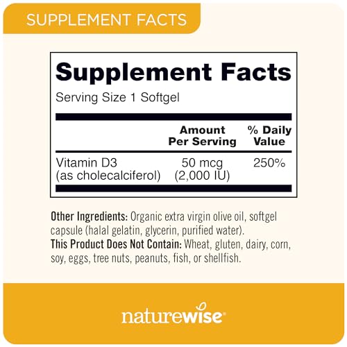 NatureWise Vitamin D3 2000iu (50 mcg) Healthy Muscle Function, and Immune Support NatureWise buy supplements canada