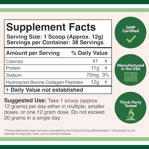 Collagen Peptides Powder - Hydrolyzed Collagen, Keto Safe - 16.08oz - Multi Type 1, 2 Double Wood Supplements buy supplements canada