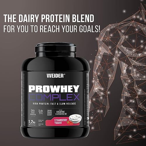 Weider ProWhey Complex (1,2kg) Strawberry-Yogurt Flavour. Formula Based on Whey Protein Weider buy supplements canada