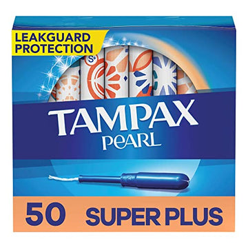 Tampax Pearl Tampons Super Plus Absorbency, with Leakguard Braid, Unscented, 50 Count Tampax buy supplements canada