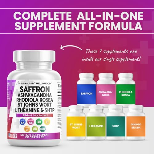 Clean Saffron Supplements with Ashwagandha 8000mg - Mood Support with L-Theanine Clean Nutraceuticals buy supplements canada