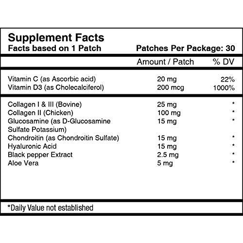 Patch Aid Advanced Collagen Plus - 30 Daily Topical Patches. 100% Natural & Vegan. Allergy & Filler Free Patch Aid buy supplements canada
