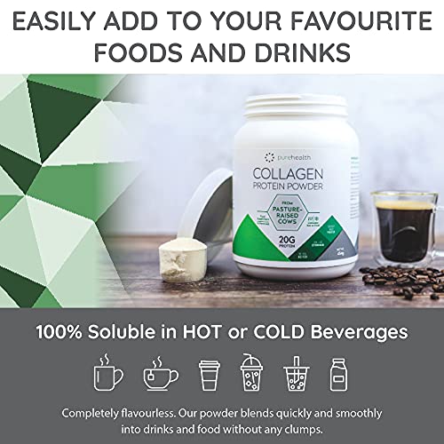 Pure Health Unflavored Collagen Powder Supplement 454g | 20g of Protein Per Serving Pure Health buy supplements canada