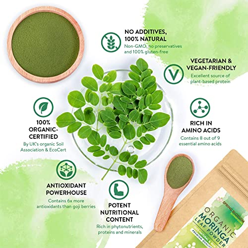 1KG Moringa Superleaf Powder Oleifera 100% Organic Raw Premium Quality Non-GMO Spring Blossom buy supplements canada