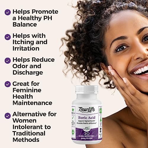 NewLife Naturals Boric Acid Suppositories for Women - 600mg NewLife Naturals buy supplements canada