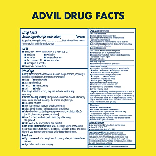 Advil Pain Reliever and Fever Reducer, Ibuprofen 200mg for Pain Relief - 300 Count, Advil PM Pain Reliever and Nighttime Sleep Aid, Ibuprofen for Pain Relief and Diphenhydramine Citrate - 2 Count Advil buy supplements canada