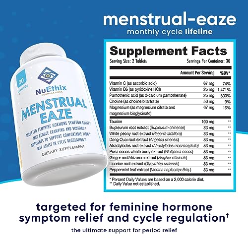 NuEthix Formulations Menstrual Eaze Dietary Supplement, Targeted Feminine Hormone Symptom Relief NuEthix Formulations buy supplements canada