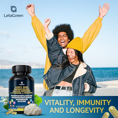 LetaGreen Organic Lions Mane Supplement Capsules - 120 Real Mushrooms Lion's Mane LetaGreen buy supplements canada