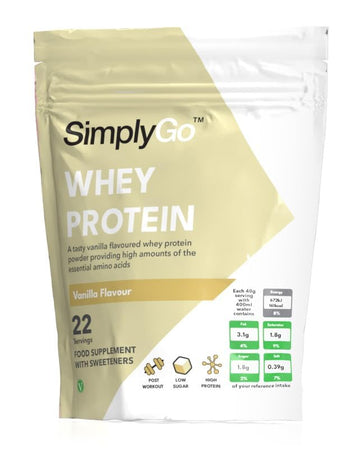 SimplyGo Whey Protein Powder | 900g | Simply Add 30g to Water, Juice or Shakes Simply Supplements buy supplements canada