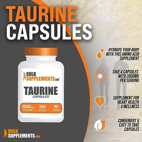 BULKSUPPLEMENTS.COM Taurine Capsules - Taurine Supplement, Taurine 2000mg BULKSUPPLEMENTS.COM buy supplements canada