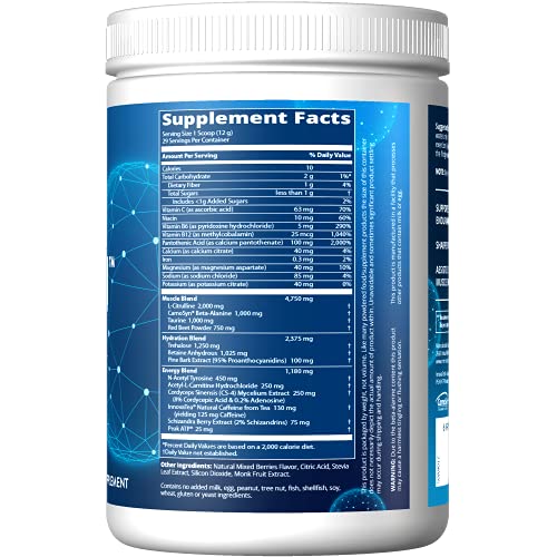 MRM Nutrition Driven Pre-Workout Powder | Mixed Berry Flavored | 125mg Caffeine | Pure MRM buy supplements canada