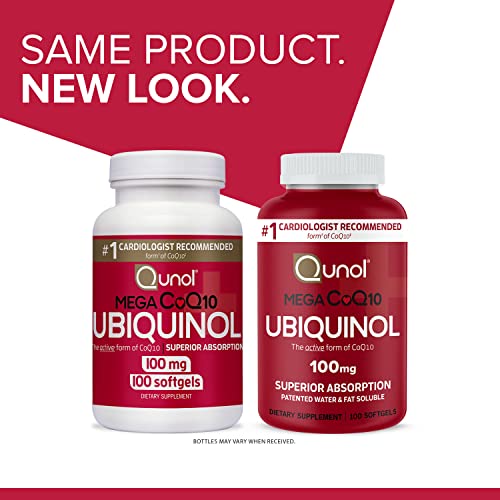 Qunol Mega Ubiquinol 100mg CoQ10, Superior Absorption, Patented Water and Fat Soluble Qunol buy supplements canada