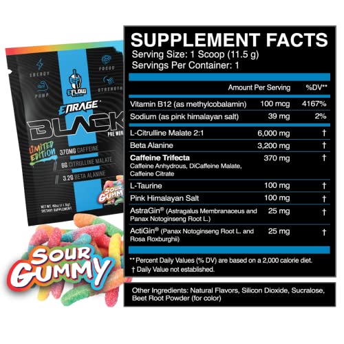 eFlow Nutrition ENRAGE Black Preworkout Sample Packs - Travel Packs - High Stim Energy eFlow Nutrition buy supplements canada