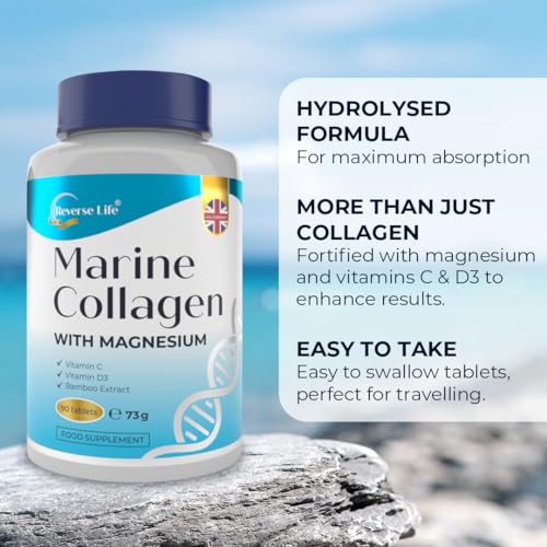 Reverse Life Powerful Marine Collagen Tablets 1800mg with Vitamin C & Vitamin D3 + Magnesium Reverse Life buy supplements canada