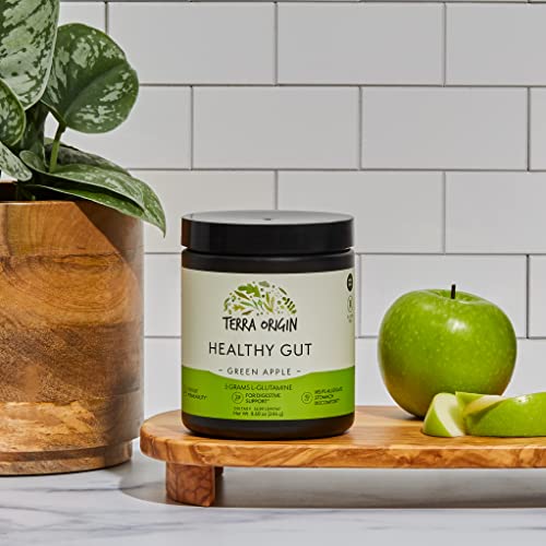 Healthy Gut Green Apple | 30-Servings with L-Glutamine, Zinc, Glucosamine, Slippery TERRA ORIGIN buy supplements canada
