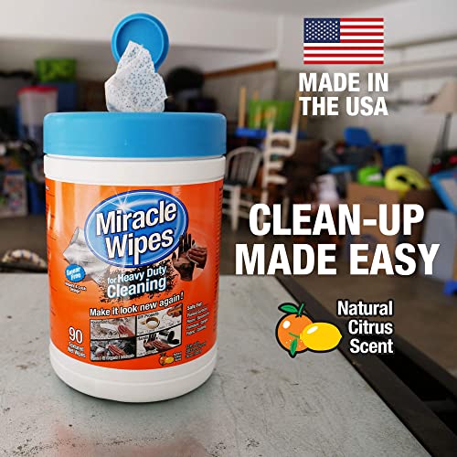MiracleWipes for Heavy Duty Cleaning (90 Count) - All Purpose Cleaner, Kitchens MiracleWipes buy supplements canada
