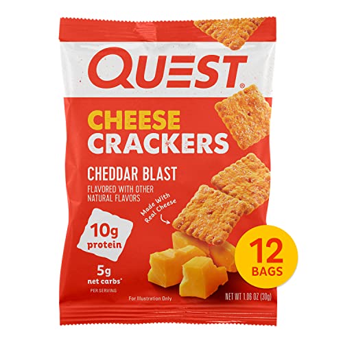 Quest Nutrition Cheese Crackers, Cheddar Blast, High Protein, Low Carb, Made with Real Cheese Quest Nutrition buy supplements canada
