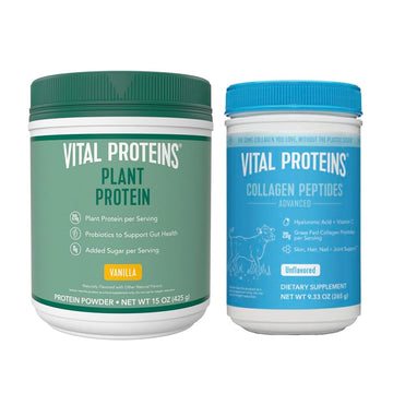 Vital Proteins Collagen Peptides Powder, 9.33 oz Unflavored + 15 oz Vanilla Plant Protein Vital Proteins buy supplements canada