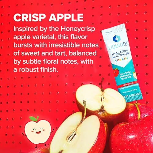 Liquid I.V. Hydration Multiplier Kids - Crisp Apple - Hydration Powder Packets | Electrolyte Liquid I.V. buy supplements canada