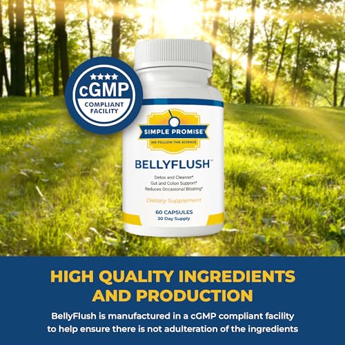 Simple Promise - BellyFlush - Detox and Colon Cleanse - Supports Digestive Health, 60 Capsules Simple Promise buy supplements canada