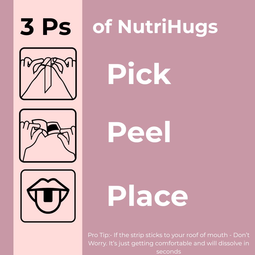 NutriHugs Daily Multivitamin Dissolving Strips - Vitamins A, B-Complex, C, D3 and K2 - 11 Essential Vitamins & Minerals - Vegan, Sugar-Free, Fast-Absorbing Oral Thin Film - Doctor-Founded - 30 Count MedHugs buy supplements canada