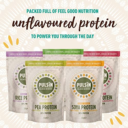 Pulsin - Unflavoured Vegan Pea Protein Powder - 250g - 8.0g Protein, 0g Carbs, 41 Kcals Per Serving Pulsin buy supplements canada