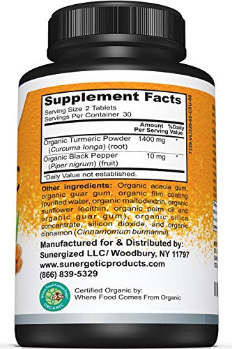 USDA Certified Organic Turmeric Supplement – Includes Organic Turmeric & Organic Black Sunergetic buy supplements canada