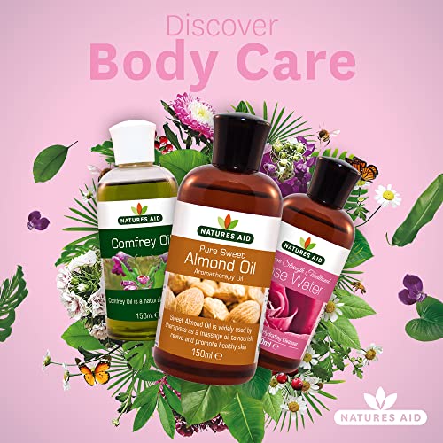 Natures Aid Almond Oil, Pure, Sweet Almond Oil, Massage Oil, Suited to Dry, Sensitive Skin natures aid buy supplements canada