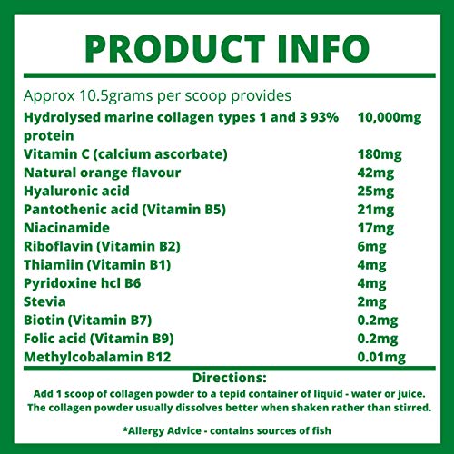Collagen Powder Marine Supplement | Hydrolyzed Protein peptides with Hyaluronic Acid Vitamin C Biotin etc for Women Men Pure Food Supplements buy supplements canada