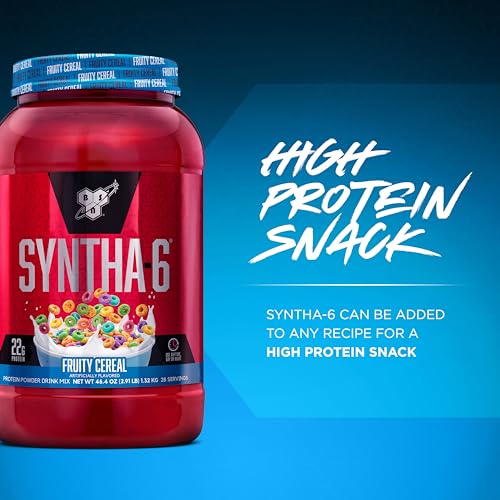 BSN SYNTHA-6 Whey Protein Powder with Micellar Casein, Milk Isolate, Fruity Cereal BSN buy supplements canada