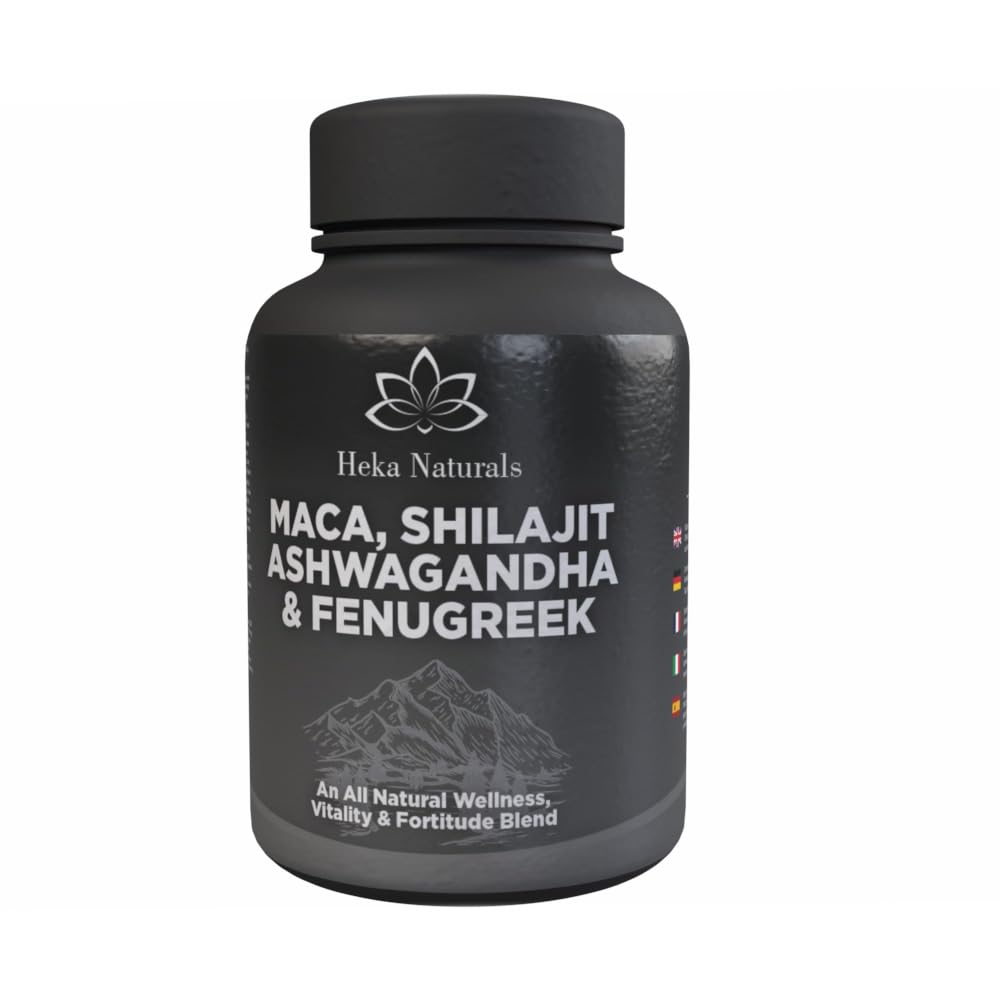 Heka Naturals Male Botanical Complex | 90 Capsules with Ashwagandha, Maca Root, Fenugreek & Shilajit | Traditional Plant-Based Ingredients for Active Lifestyles | Food Supplement Heka Naturals buy supplements canada