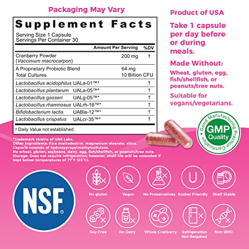 NutriCelebrity NutriFlora-Pro Probiotics for Women - Support Vaginal, Urinary Health (UTI) Nutricelebrity buy supplements canada