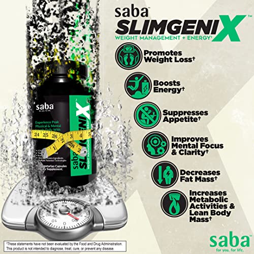Saba SlimGenix -Energy, Weight Management, Appetite Control, Focus, Fat Burner Saba buy supplements canada