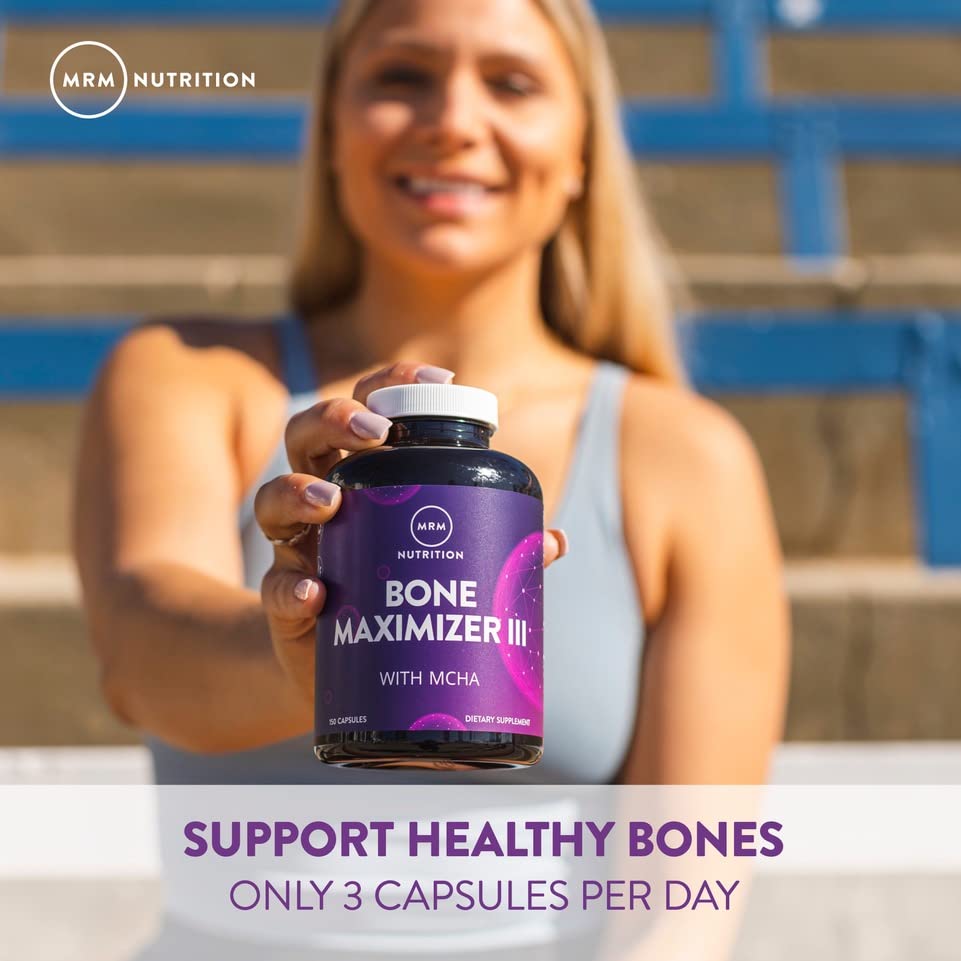 MRM Nutrition Bone Maximizer® III | with MCHA + Vitamin D3 + Vitamin K2 | Bone Health | High Potency | Key Vitamins and Minerals for Bones | 50 Servings MRM buy supplements canada
