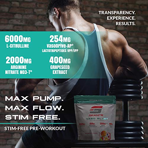 Granite Vaso Blast Advanced 'Stim-Free' Pre-Workout | Supports Vasodialation, NO Conversion Granite Supplements buy supplements canada