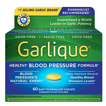Garlique Garlic Extract Supplement, Healthy Blood Pressure Formula, Odorless & Vegan Garlique buy supplements canada