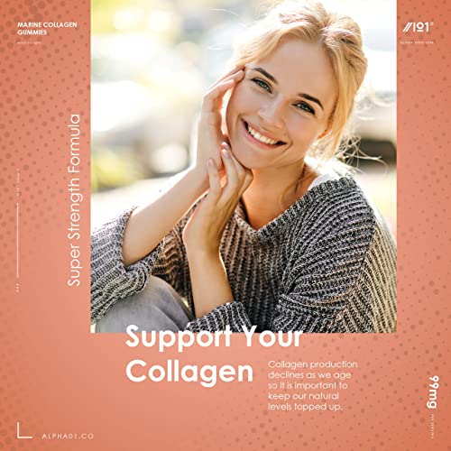 Marine Collagen Gummies - Wild-Caught Marine - Tapioca Based - High Potency Hydrolysed Marine Collagen Gummies ALPHA01 buy supplements canada