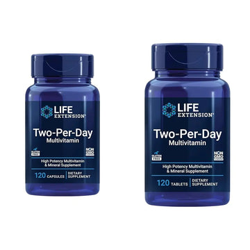 Life Extension Two-Per-Day Multivitamin 120 Capsules & 120 Tablets - Vitamins B, C, D, Zinc & Over 25 Vitamins, Minerals & Extracts Life Extension buy supplements canada