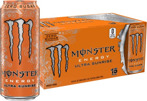 Monster Energy Ultra Sunrise, Sugar Free Energy Drink, 16 Fl Oz (Pack of 15) Monster Energy buy supplements canada