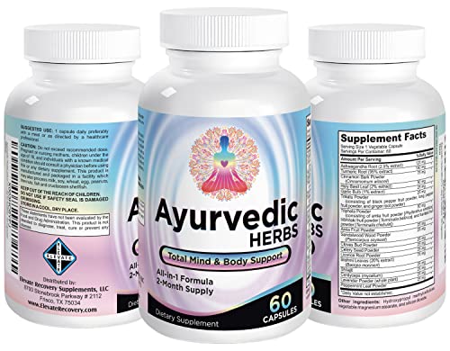 Ayurvedic Herbs (All-in-1) Supplement 2-Month Supply - Ayurveda Mind, Body & Spirit Herb Elevate Recovery Supplements buy supplements canada