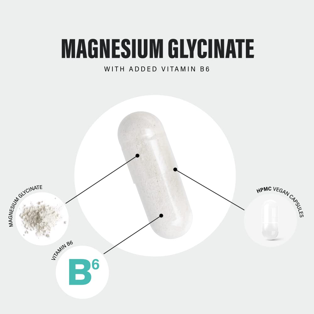 Magnesium Glycinate Supplements & Vitamin B6 - 120 High Strength Capsules SS Sport Supplies buy supplements canada