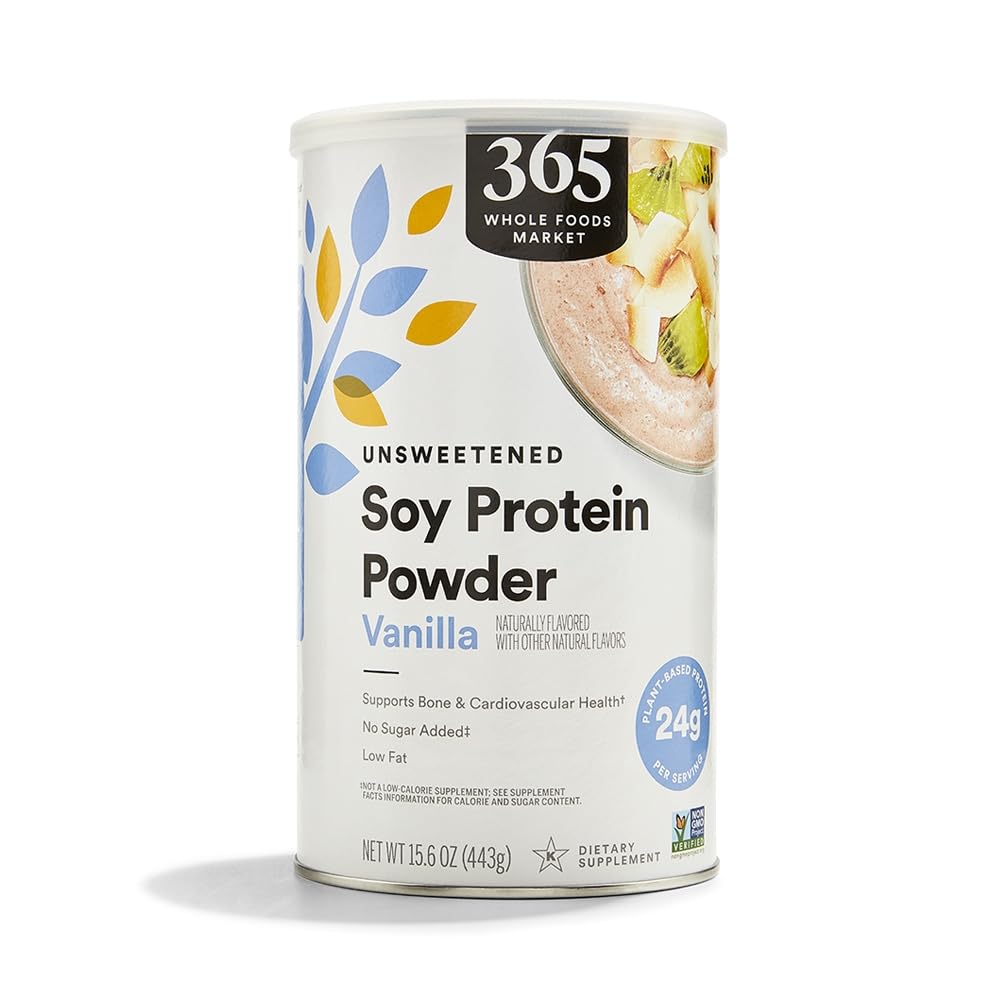 365 by Whole Foods Market, Soy Protein Powder, Unsweetened Vanilla Flavor, 15.63 oz 365 by Whole Foods Market buy supplements canada