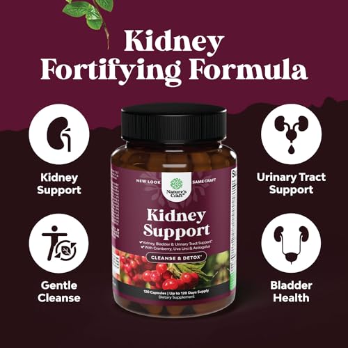 Kidney Support Cranberry Supplement for Women and Men - High Strength Kidney Natures Craft buy supplements canada